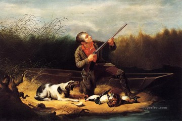William Tylee Ranney xx Disparos a patos salvajes en el ala cinegético Pinturas al óleo